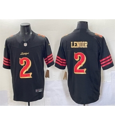 Men San Francisco 49ers 2 Deommodore Lenoir Black 2025 F U S E   u201CRivalries u201D Vapor Limited Stitched Football Jersey