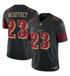 Men San Francisco 49ers 23 Christian McCaffrey Black 2025 F U S E Rivalries Vapor Limited Stitched Football Jersey Men San Francisco 49ers 23 Christian McCaffrey Black 2025 F U S E Rivalries Vapor Limited Stitched Football Jersey