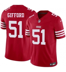 Men San Francisco 49ers 51 Luke Gifford Red 2026 F U S E Vapor Untouchable Limited Stitched Football Jersey Men San Francisco 49ers 51 Luke Gifford Red 2026 F U S E Vapor Untouchable Limited Stitched Football Jersey