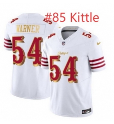Men San Francisco 49ers Brock Purdy #13 White Gold 2025 F U S E Rivalries Vapor Limited Stitched Football Jersey