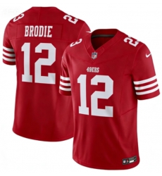 Men San Francisco John Brodie #49 Red F U S E Stitched NFL Jersey