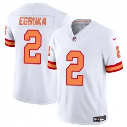 Men Tampa Bay Buccaneers 2 Emeka Egbuka White 2025 F U S E  Vapor Limited Stitched Jersey