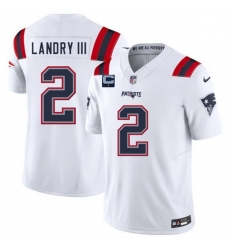 Men New England Patriots 2 Harold Landry III White 2025 F U S E With 1 Star C Patch Vapor Limited Stitched Football Jersey Men New England Patriots 2 Harold Landry III White 2025 F U S E With 1 Star C Patch Vapor Limited Stitched Football Jersey
