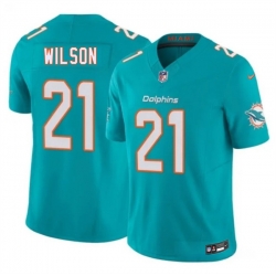 Men Miami Dolphins  21 Marco Wilson Aqua 2026 F U S E  Vapor Limited Stitched Football Jersey