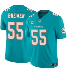 Men Miami Dolphins 55 Aaron Brewer Aqua 2025 F U S E With 1 Star C Patch Vapor Limited Stitched Football Jersey Men Miami Dolphins 55 Aaron Brewer Aqua 2025 F U S E With 1 Star C Patch Vapor Limited Stitched Football Jersey