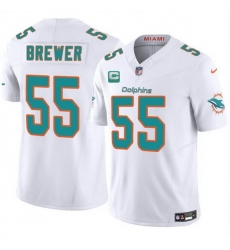 Men Miami Dolphins 55 Aaron Brewer White 2025 F U S E With 1 Star C Patch Vapor Limited Stitched Football Jersey Men Miami Dolphins 55 Aaron Brewer White 2025 F U S E With 1 Star C Patch Vapor Limited Stitched Football Jersey