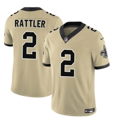 Men New Orleans Saints 2 Spencer Rattler Gold 2025 F U S E Alternate Vapor Limited Stitched Football Jersey Men New Orleans Saints 2 Spencer Rattler Gold 2025 F U S E Alternate Vapor Limited Stitched Football Jersey