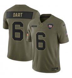 Men New York Giants 6 Jaxson Dart Olive 2025 F U S E Salute to Service Limited Stitched Football Jersey Men New York Giants 6 Jaxson Dart Olive 2025 F U S E Salute to Service Limited Stitched Football Jersey