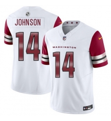 Men Washington Commanders 14 Josh Johnson White 2025 F U S E Vapor Limited Stitched Football Jersey Men Washington Commanders 14 Josh Johnson White 2025 F U S E Vapor Limited Stitched Football Jersey