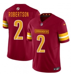 Men Washington Commanders 2 Amik Robertson Burgundy F U S E Vapor Limited Stitched Football Jersey Men Washington Commanders 2 Amik Robertson Burgundy F U S E Vapor Limited Stitched Football Jersey