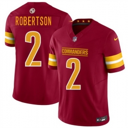 Men Washington Commanders  2 Amik Robertson Burgundy F U S E  Vapor Limited Stitched Football Jersey