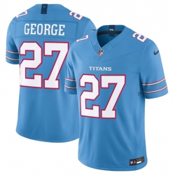 Men Tennessee Titans  27 Eddie George Light Blue 2026 F U S E  Vapor Limited Stitched Football Jersey