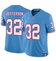 Men Tennessee Titans 32 Jermar Jefferson Blue 2025 F U S E Throwback Vapor Limited Stitched Football Jersey Men Tennessee Titans 32 Jermar Jefferson Blue 2025 F U S E Throwback Vapor Limited Stitched Football Jersey