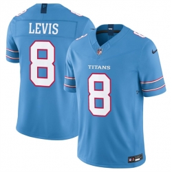 Men Tennessee Titans  8 Will Levis Light Blue 2026 F U S E  Vapor Limited Stitched Football Jersey