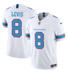 Men Tennessee Titans 8 Will Levis White 2026 F U S E Vapor Limited Stitched Football Jersey Men Tennessee Titans 8 Will Levis White 2026 F U S E Vapor Limited Stitched Football Jersey