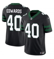 Men New York Jets 40 Donovan Edwards Black 2025 F U S E Vapor Untouchable Limited Stitched Jersey Men New York Jets 40 Donovan Edwards Black 2025 F U S E Vapor Untouchable Limited Stitched Jersey