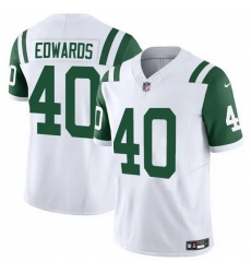 Men New York Jets 40 Donovan Edwards White 2025 F U S E Classic Alternate Vapor Untouchable Limited Stitched Jersey Men New York Jets 40 Donovan Edwards White 2025 F U S E Classic Alternate Vapor Untouchable Limited Stitched Jersey