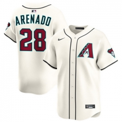 Men Arizona Diamondbacks Nike Home Limited Jersey Cream Arenado Nolan 28