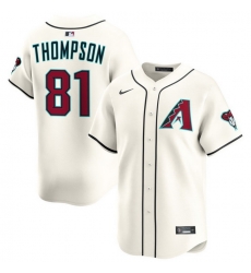 Men Arizona Diamondbacks Nike Home Limited Jersey Cream Thompson Ryan 81