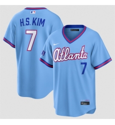 Men Atlanta Braves 7 Ha Seong Kim Powder Blue 2026 City Connect Stadium Stitched Baseball Jersey Men Atlanta Braves 7 Ha Seong Kim Powder Blue 2026 City Connect Stadium Stitched Baseball Jersey