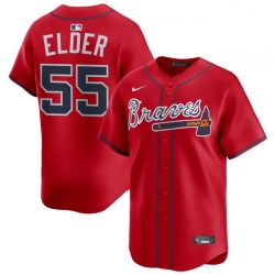 Men Atlanta Braves Nike Alternate Limited Jersey Red Elder Bryce 55