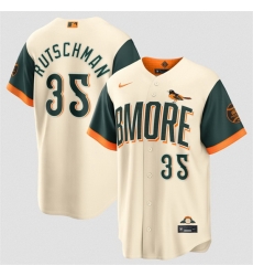Men Baltimore Orioles  35 Adley Rutschman Natural 2026 City Connect Stadium Stitched Baseball Jersey