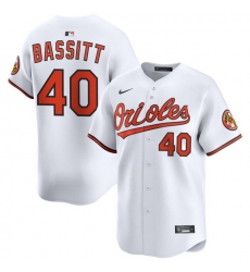 Men Baltimore Orioles Nike Home Limited Jersey White Bassitt Chris 40 Men Baltimore Orioles Nike Home Limited Jersey White Bassitt Chris 40