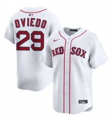 Men Boston Red Sox Nike Home Limited Jersey White Oviedo Johan 29