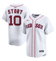 Men Boston Red Sox Nike Home Limited Jersey White Story Trevor 10
