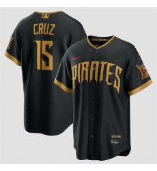 Men Pittsburgh Pirates 15 Oswin Appollis Black 2026 City Connect Stadium Stitched Baseball Jersey Men Pittsburgh Pirates 15 Oswin Appollis Black 2026 City Connect Stadium Stitched Baseball Jersey