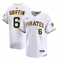 Men Pittsburgh Pirates 6 Konnor Griffin White 2026 Home Limited Stitched Baseball Jersey Men Pittsburgh Pirates 6 Konnor Griffin White 2026 Home Limited Stitched Baseball Jersey