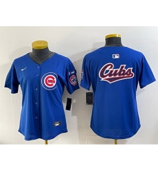 Women Chicago Cubs Team Big Logo Royal Ryne Sandberg Tribute Vapor Limited V3 Stitched Baseball Jersey Women Chicago Cubs Team Big Logo Royal Ryne Sandberg Tribute Vapor Limited V3 Stitched Baseball Jersey