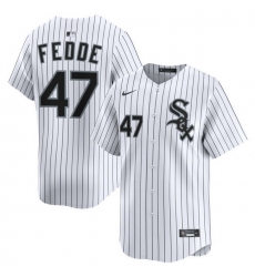 Men Chicago White Sox Nike Home Limited Jersey White Fedde Erick 47