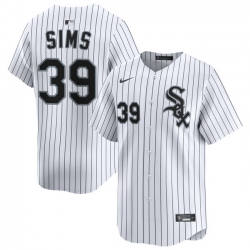 Men Chicago White Sox Nike Home Limited Jersey White Sims Lucas 39