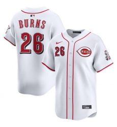 Men Cincinnati Reds Nike White Home Limited Custom Jersey Burns Chase 26 Men Cincinnati Reds Nike White Home Limited Custom Jersey Burns Chase 26