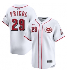 Men Cincinnati Reds Nike White Home Limited Custom Jersey Friedl TJ 29 Men Cincinnati Reds Nike White Home Limited Custom Jersey Friedl TJ 29