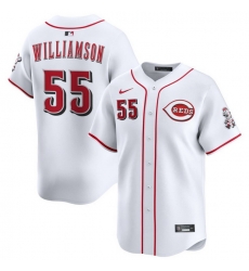 Men Cincinnati Reds Nike White Home Limited Custom Jersey Williamson Brandon 55 Men Cincinnati Reds Nike White Home Limited Custom Jersey Williamson Brandon 55