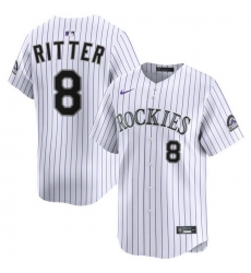 Men Colorado Rockies Nike White Alternate Limited Jersey RITTER 8 Men Colorado Rockies Nike White Alternate Limited Jersey RITTER 8