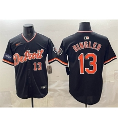 Men Detroit Tigers 13 Dillon Dingler Black 2026 Meijer Patch Alternate Vapor Premier Limited Stitched Baseball Jersey Men Detroit Tigers 13 Dillon Dingler Black 2026 Meijer Patch Alternate Vapor Premier Limited Stitched Baseball Jersey