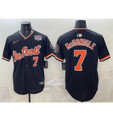 Men Detroit Tigers 7 Kevin McGonigle Black 2026 Alternate USA 250 Patch Vapor Premier Limited Stitched Baseball Jersey Men Detroit Tigers 7 Kevin McGonigle Black 2026 Alternate USA 250 Patch Vapor Premier Limited Stitched Baseball Jersey