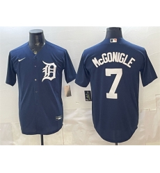 Men Detroit Tigers  7 Kevin McGonigle Navy Cool Base Stitched Baseball Jersey s