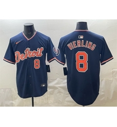 Men Detroit Tigers 8 Matt Vierling Navy 2026 Alternate Vapor Premier Limited Stitched Baseball Jersey Men Detroit Tigers 8 Matt Vierling Navy 2026 Alternate Vapor Premier Limited Stitched Baseball Jersey