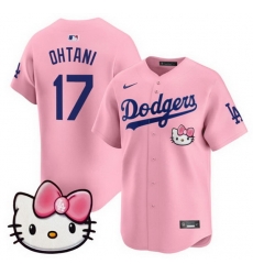 Men Los Angeles Dodgers 17 Shohei Ohtani Pink 2025 Hello Kitty Vapor Limited Stitched Baseball Jersey Men Los Angeles Dodgers 17 Shohei Ohtani Pink 2025 Hello Kitty Vapor Limited Stitched Baseball Jersey