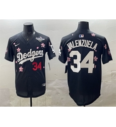 Men Los Angeles Dodgers 34 Fernando Valenzuela Black 2025 World Series Patch Tokyo Series Limited Stitched Baseball Jersey Men Los Angeles Dodgers 34 Fernando Valenzuela Black 2025 World Series Patch Tokyo Series Limited Stitched Baseball Jersey