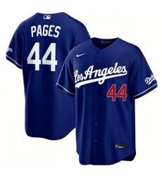 Men Los Angeles Dodgers 44 Andy Pages Blue 2026 Gold Collection Stadium Stitched Baseball Jersey