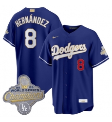 Men Los Angeles Dodgers 8 Enrique Hernandez Royal 2026 Alternate Gold Collection Stadium Stitched Baseball Jersey Men Los Angeles Dodgers 8 Enrique Hernandez Royal 2026 Alternate Gold Collection Stadium Stitched Baseball Jersey