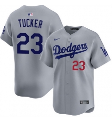 Men Los Angeles Dodgers Kyle Tucker Grey 2026 Limited Stitched Baseball Jersey Men Los Angeles Dodgers Kyle Tucker Grey 2026 Limited Stitched Baseball Jersey