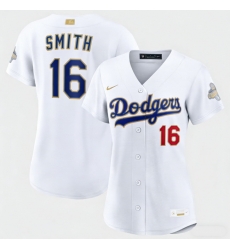 Women Los Angeles Dodgers Will Smith Nike White 2026 Gold Collection Stadium Jersey