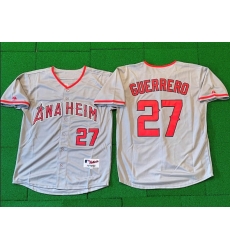 Men Los Angeles Angels  27 Vladimir Guerrero Grey Stitched Baseball Jersey