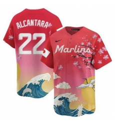 Men Miami Marlins 22 Sandy Alcantara Pink Japanese Heritage Night 2025 Limited Baseball Jersey Men Miami Marlins 22 Sandy Alcantara Pink Japanese Heritage Night 2025 Limited Baseball Jersey